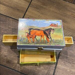 Horse Jewelry Box with Mirror